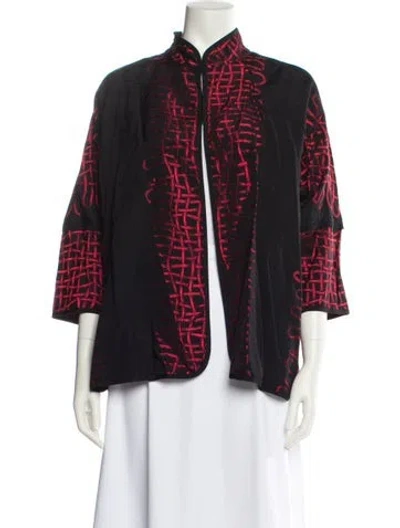 Pre-owned Emmelle Silk Plaid Print Jacket W/ Tags In Multi