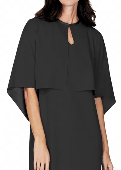 Emmelle Silk Short Jacket With Open Sleeves In Black