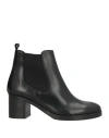 Emmenne By Martina Nanni Woman Ankle Boots Black Size 6 Calfskin In Black