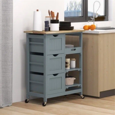 Emmeno Kitchen Sideboard/ Storage Cabinet/coffee Bar Cabinet In Blue
