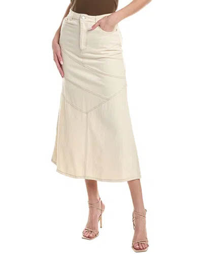 Emmie Rose Denim Skirt In White
