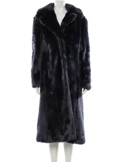 Pre-owned Emory Bee Faux Fur Coat W/ Tags In Blue