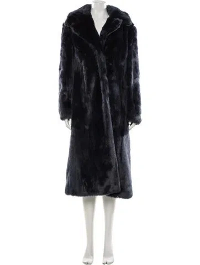 Pre-owned Emory Bee Faux Fur Coat W/ Tags In Blue
