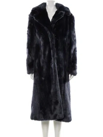 Pre-owned Emory Bee Faux Fur Coat W/ Tags In Blue