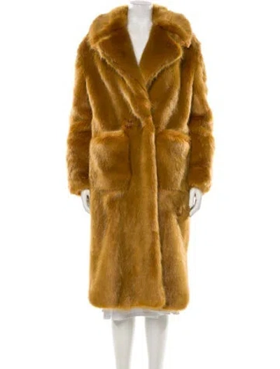 Pre-owned Emory Bee Faux Fur Coat W/ Tags In Neutral