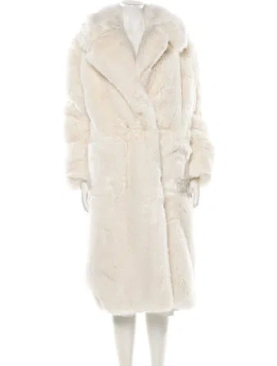 Pre-owned Emory Bee Faux Fur Coat W/ Tags In White