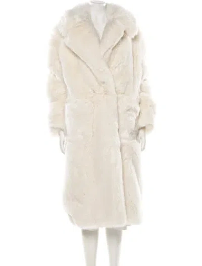 Pre-owned Emory Bee Faux Fur Coat W/ Tags In White