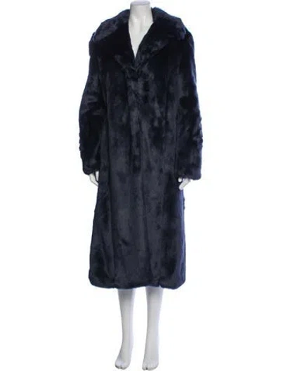 Pre-owned Emory Bee Faux Fur Faux Fur Coat W/ Tags In Blue