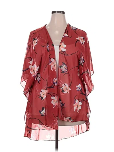 Pre-owned Emory Park 3/4 Sleeve Blouse In Red