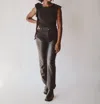 Emory Park 'agolde' Leather Pant In Black In Black