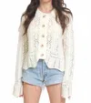 Emory Park Amelia Long Sleeve Cardigan In Off White In White