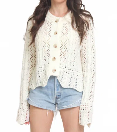 Emory Park Amelia Long Sleeve Cardigan In Off White