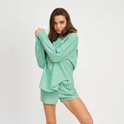 Emory Park April Oversized Top In Green