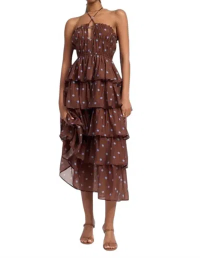 Emory Park Bella Polka Dot Maxi Dress In Brown