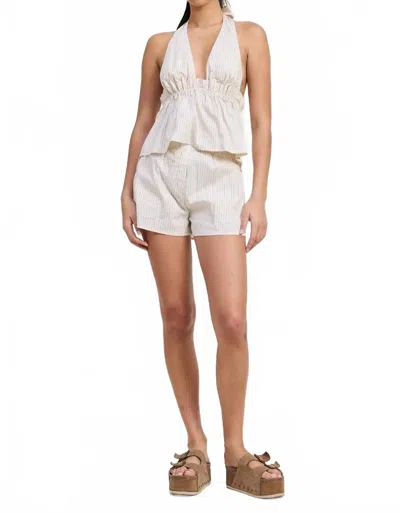 Emory Park Blair Striped Boxer Shorts In Brown Stripe In White