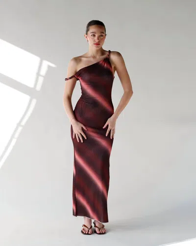 Emory Park Blushing Horizon Mesh Maxi Dress In Multi In Brown