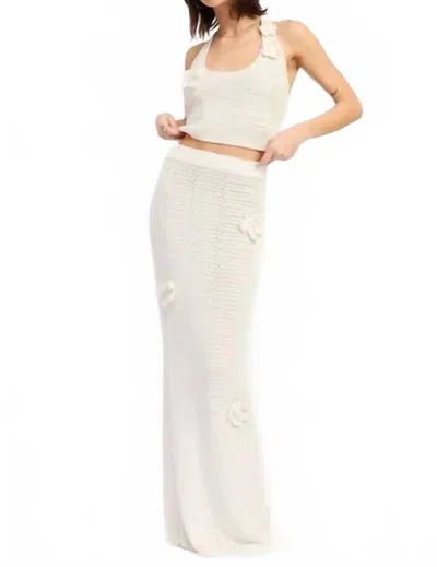 Emory Park Calista Crochet Maxi Skirt In Ivory In White