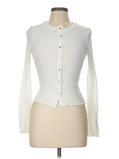 Pre-owned Emory Park Cardigan Sweater In White