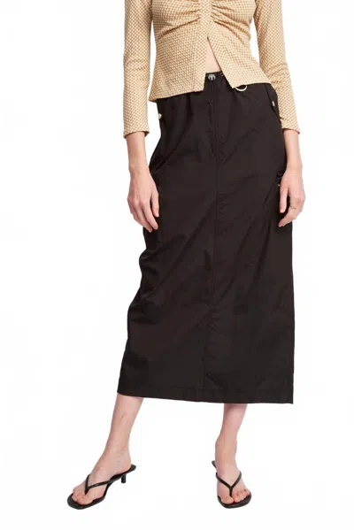 Emory Park Cargo Midi Skirt In Black In Brown