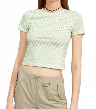 Emory Park Checkered Tee In Dark Sage In Multi