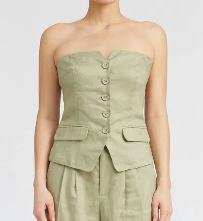 Emory Park Cherise Top In Sage In Multi