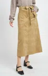 Emory Park Corduroy Midi Skirt In Tan In Multi
