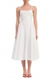 Emory Park Corset Bustier Midi Dress In White In White