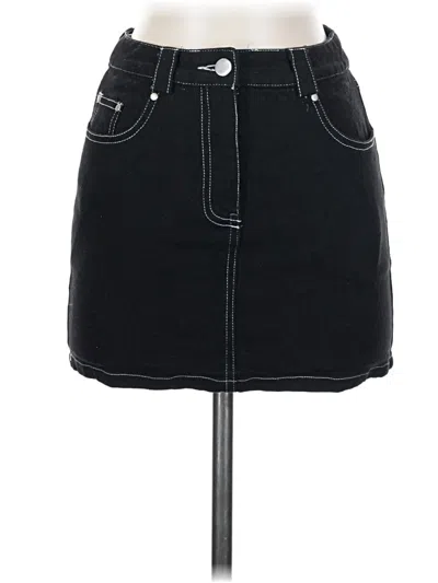 Pre-owned Emory Park Denim Skirt In Black