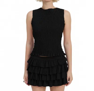 Emory Park Fallon Smocked Top In Black