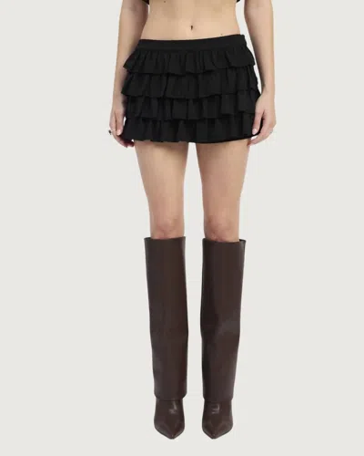 Emory Park Fallon Tiered Ruffle Skort In Black