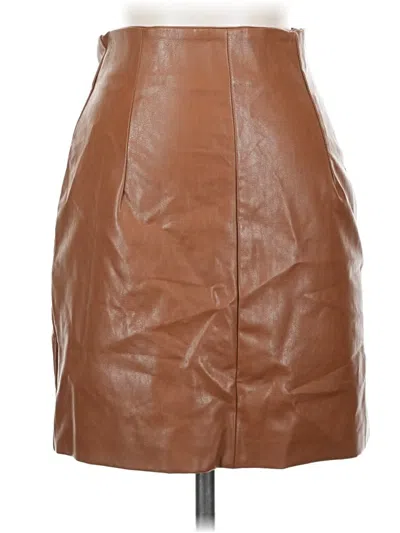 Emory Park Faux Leather Skirt In Brown