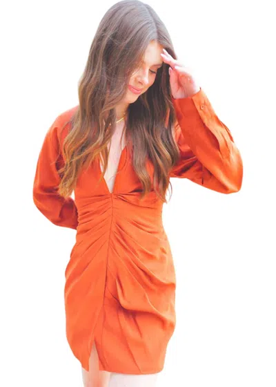 Emory Park Fell For You Dress In Rust In Orange