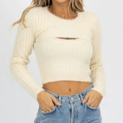 EMORY PARK FUZZY TWO PIECE SWEATER TOP