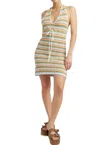Emory Park Halter Crochet Mini Dress In Blush Multi In Pink