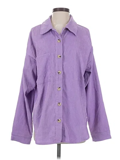 Pre-owned Emory Park Long Sleeve Blouse In Purple