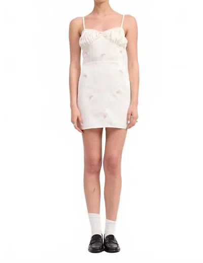 Emory Park Madison Floral Lace Mini Dress In Ivory/pink In White