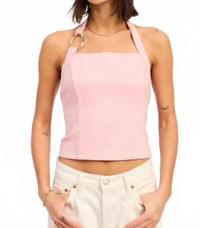 Emory Park Penny Chain Link Halter Top In Blush Pink