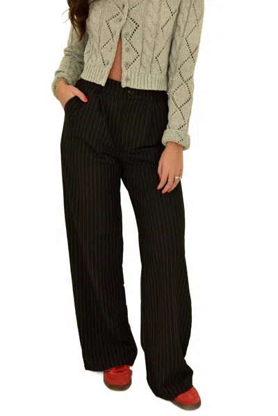 Emory Park Pin Stripe Trousers In Black