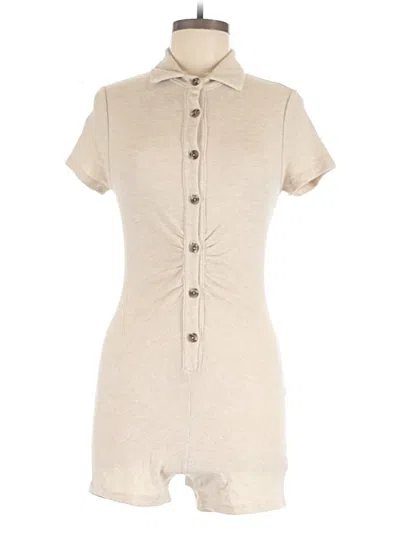 Pre-owned Emory Park Romper In Tan