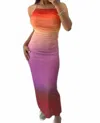 Emory Park Scooped Back High Neck Maxi Dress In Sherbert In Orange