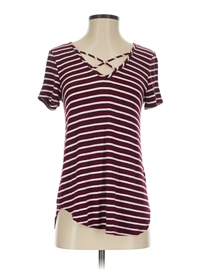 Pre-owned Emory Park Short Sleeve T-shirt In Burgundy