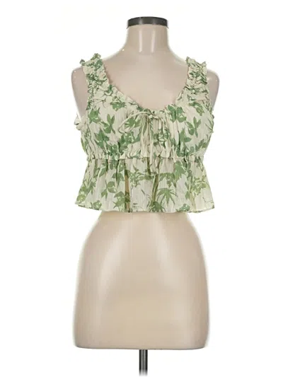 Pre-owned Emory Park Sleeveless Blouse In Green