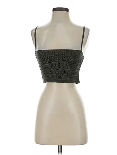 Emory Park Sleeveless Top Gray Strapless Neckline Tops In Green