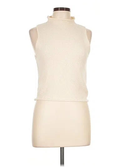 Pre-owned Emory Park Sleeveless Top Ivory High Neck Tops