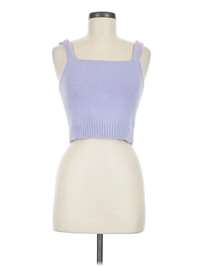 Pre-owned Emory Park Sleeveless Top Purple Sweetheart Neckline Tops
