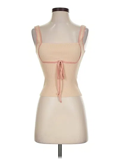 Emory Park Sleeveless Top Tan Sweetheart Neckline Tops