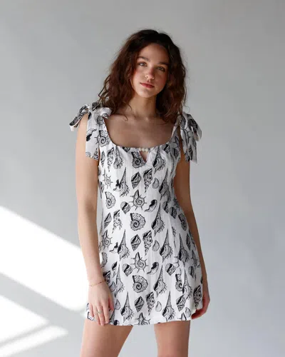 Emory Park Spring Tide Mini Dress In White/black