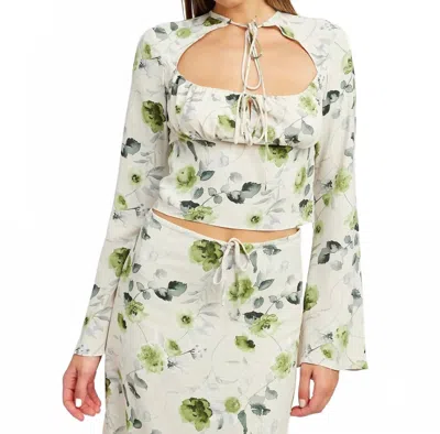 Emory Park Tasia Top In Sage Cream In Multi