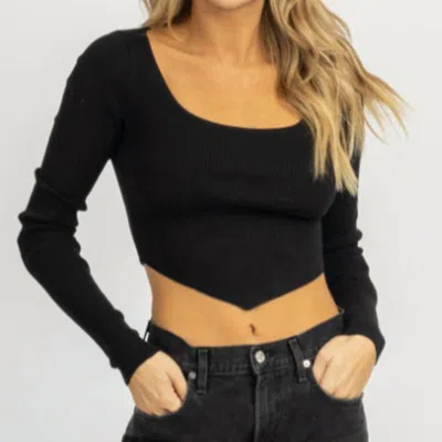 EMORY PARK TRIANGLE LONG SLEEVE CROP TOP