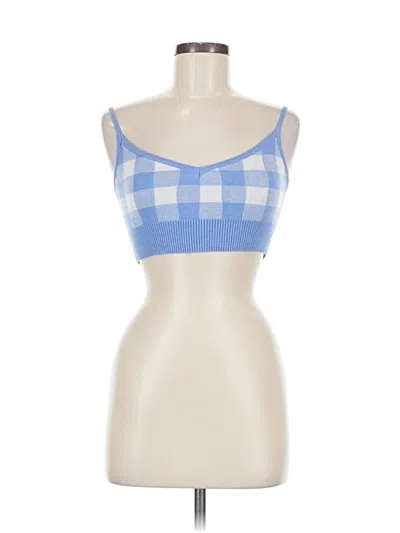 Pre-owned Emory Park Tube Top Blue Square Neckline Tops